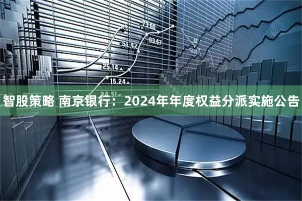智股策略 南京银行：2024年年度权益分派实施公告