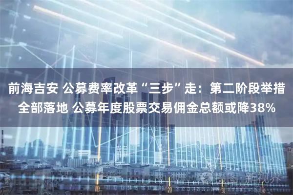 前海吉安 公募费率改革“三步”走：第二阶段举措全部落地 公募年度股票交易佣金总额或降38%